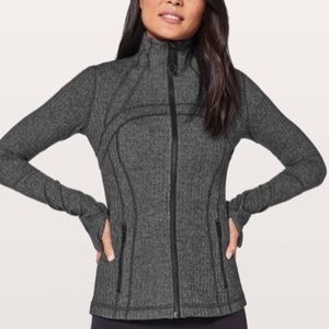 Lululemon Define Jacket Classic Herringbone Gray / Black size 10